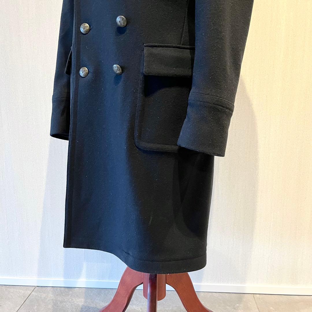 RODA ロダ ロングコート 46 ダブルブレスト ネイビー イタリア製 ウール