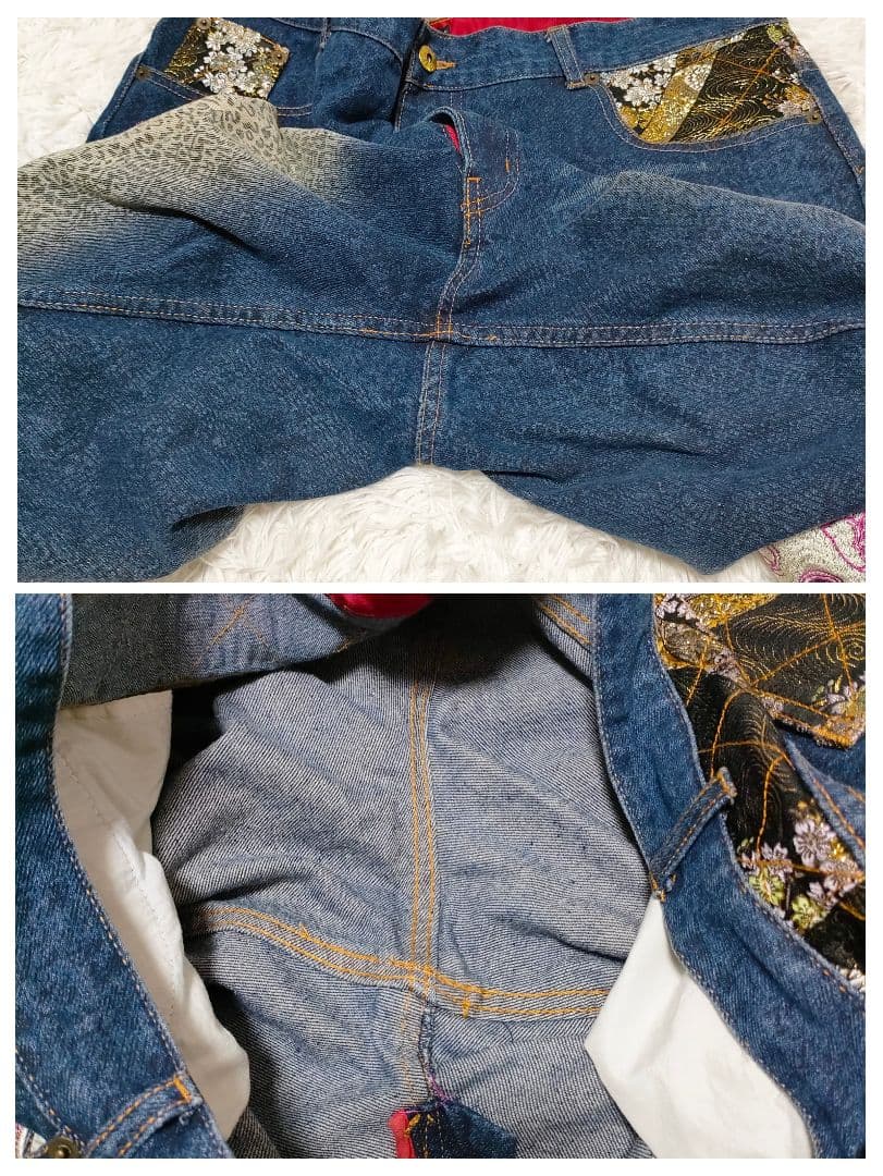 豪華絢爛✨️ 希少✨️ 仏喜羅坊 刺繍 鯉 菊 桜 和柄 ロゴボタン