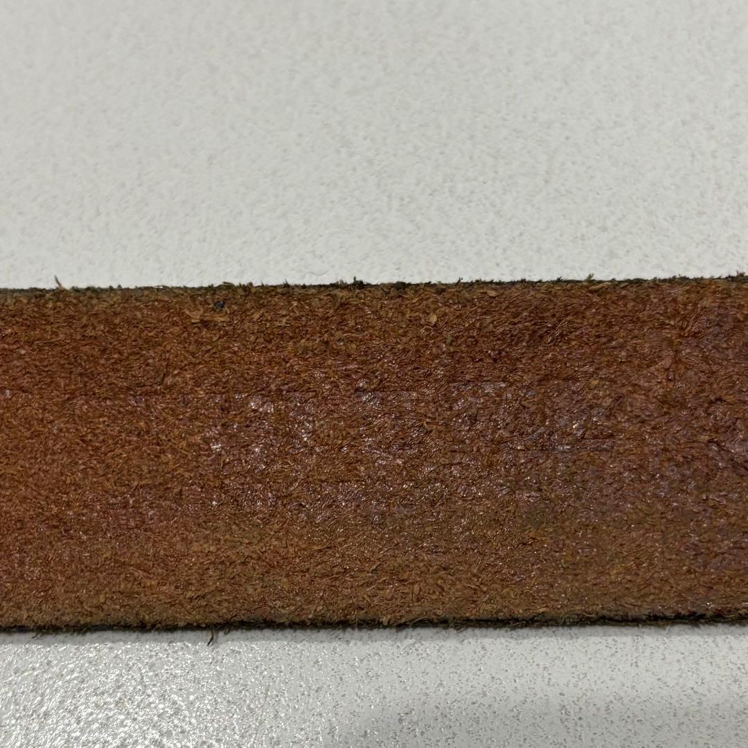 希少 RRL スパイダー バックル ロゴ カービング レザー ベルト 32