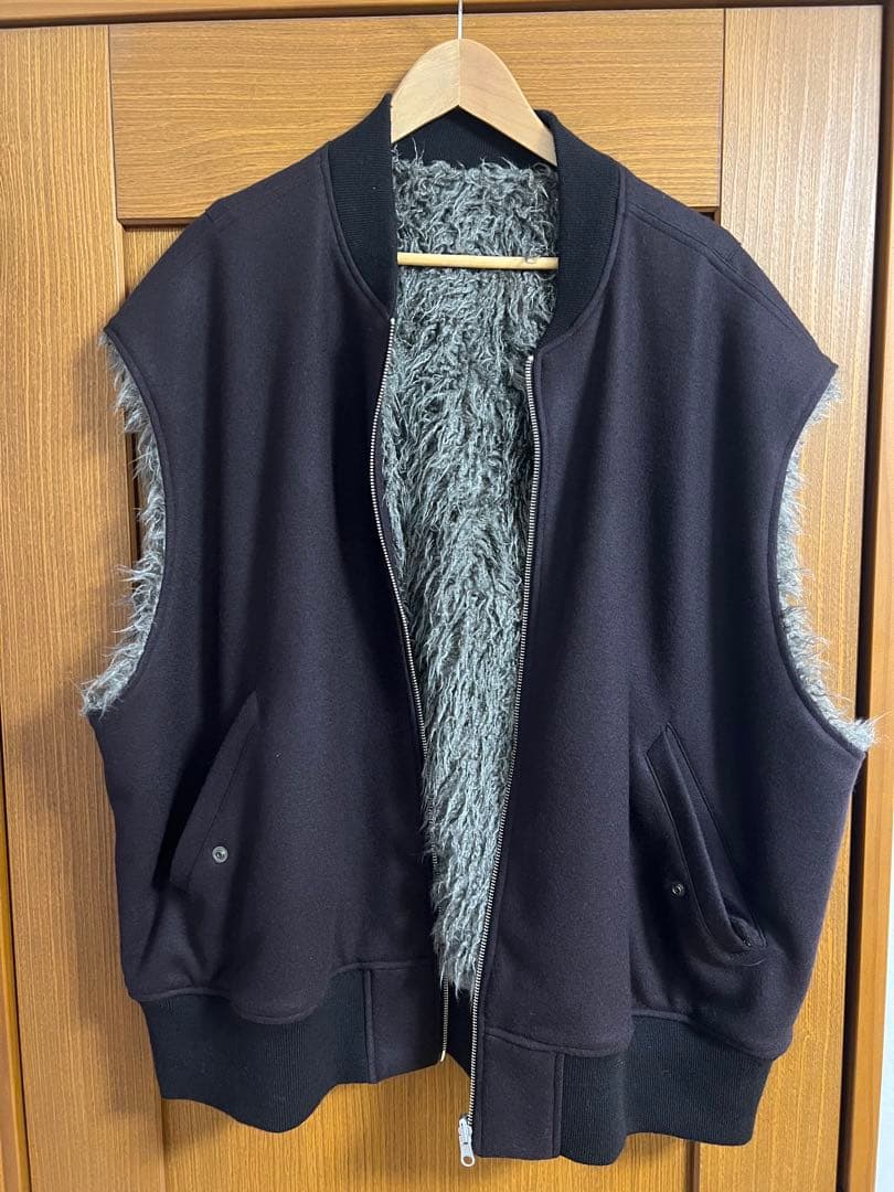 URU 22AW ZIP UP VEST リバーシブル ボアベスト