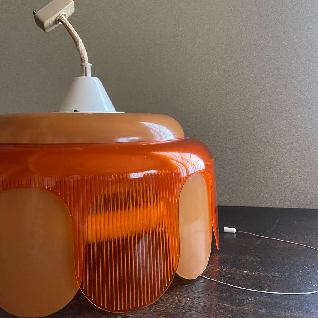 昭和レトロ 70's ペンダントライト 当時物 レトロポップ照明 - メルカリ