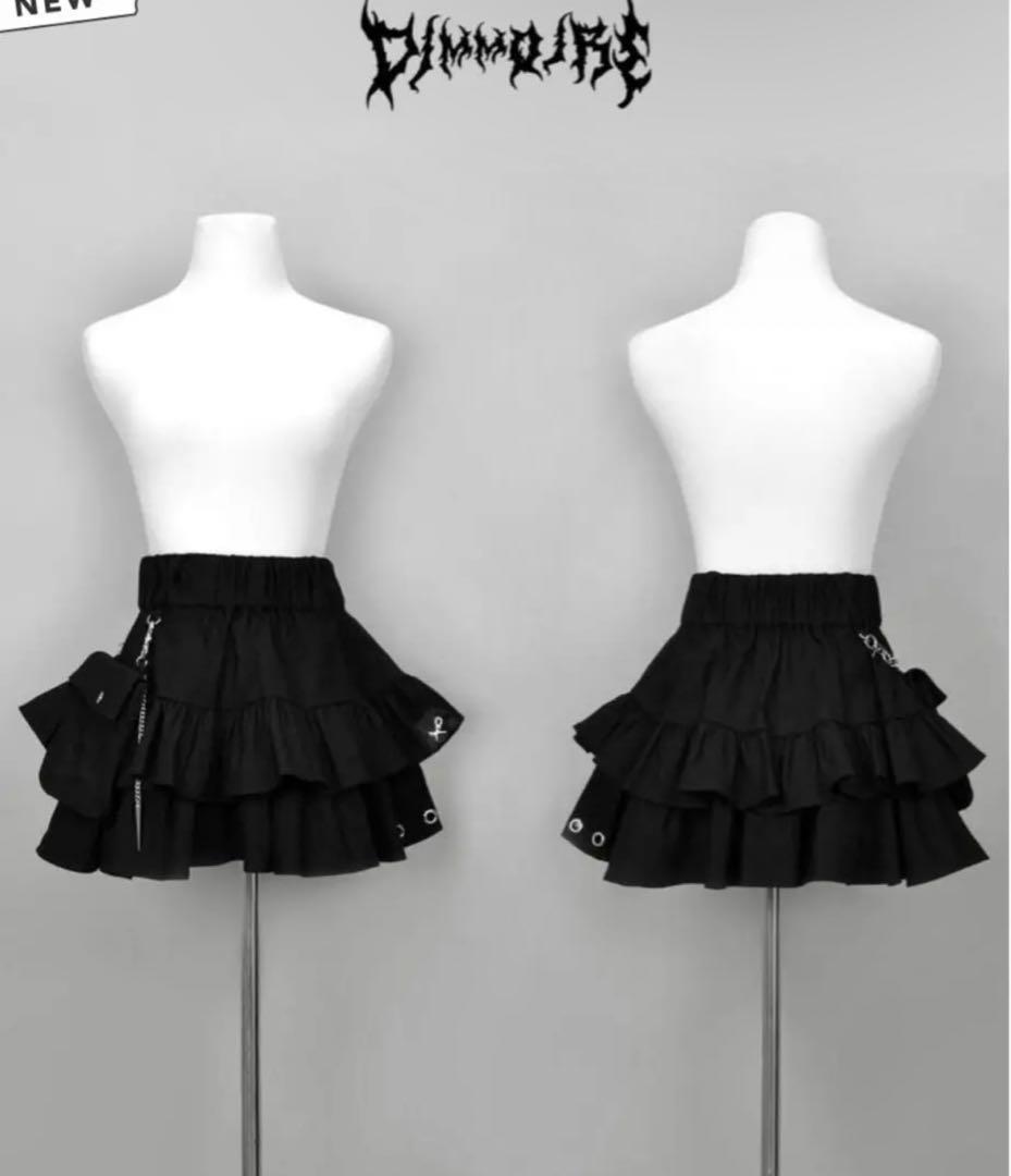 ♥DimMoire ディムモアール PUNK フリル ミニスカート ブラック