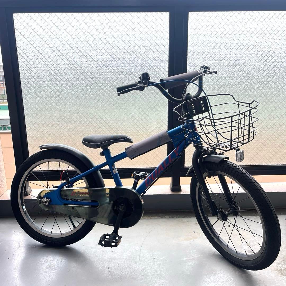 引取り限定】子供用自転車 BMXスタイル 18インチ 補助輪・ヘルメット付き