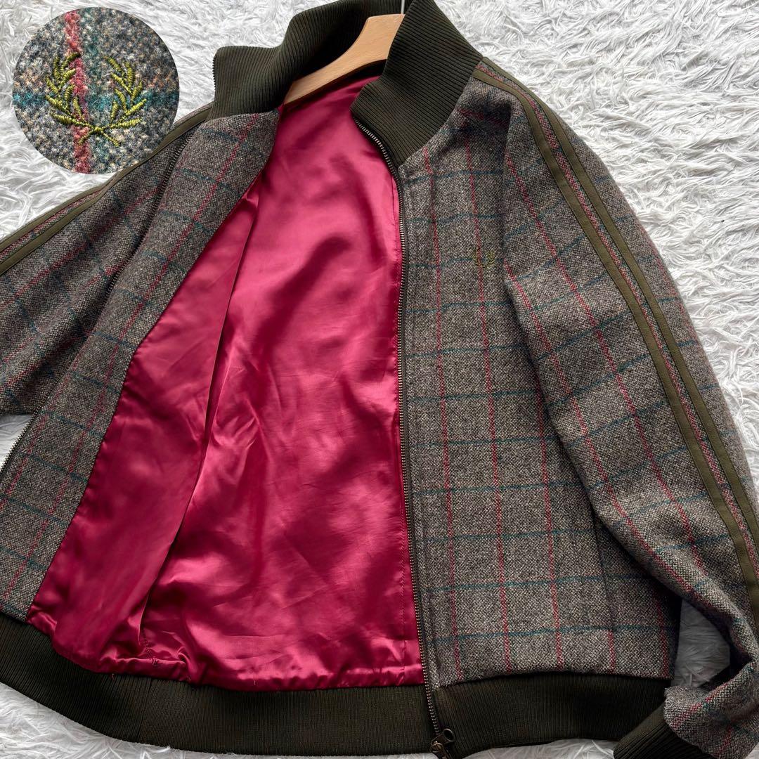 【希少 極美品】FRED PERRY トラックジャケット ツイード ロゴ 90s 2249491899.jpg?1714453546