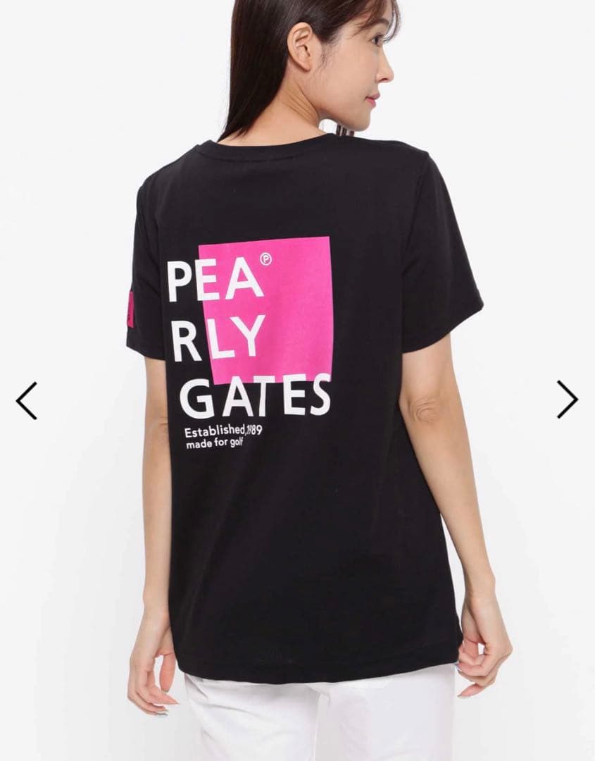 PEARLY GATES☆完売品ポンチローマTシャツ黒1 ゴルフ