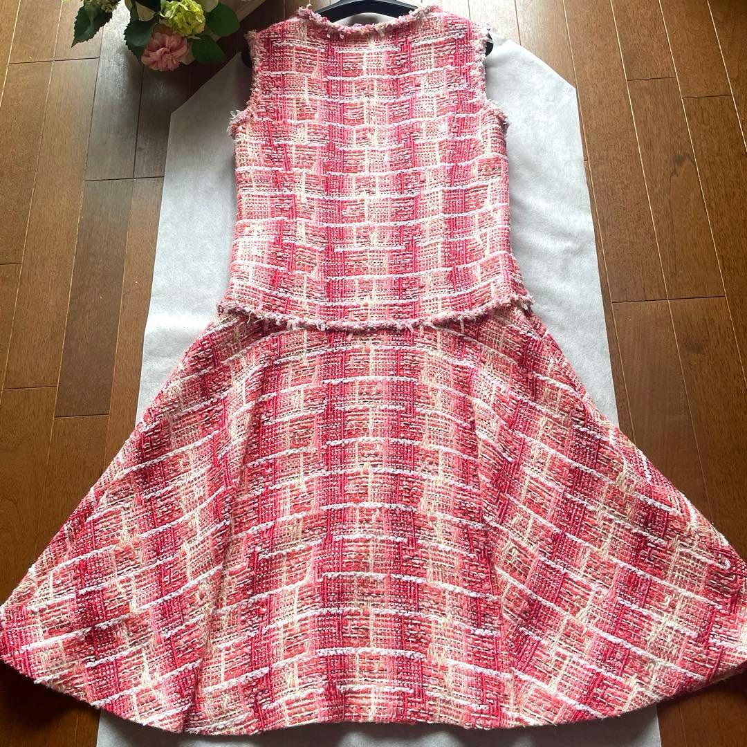 Rene ルネピンクツイードワンピース34