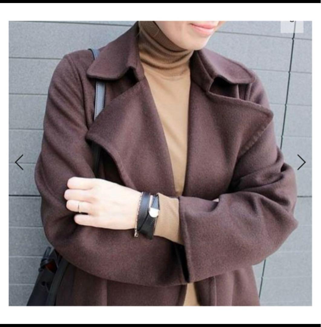 い*み様 Deuxieme Classe ダークブラウン ロングコート 美品 - メルカリ