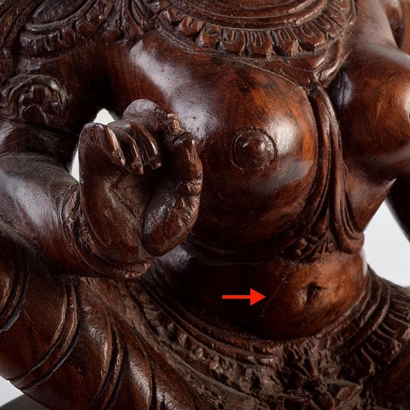 仏教美術 木彫 パールバティ像 置物 N 8904