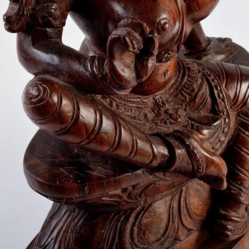 仏教美術 木彫 パールバティ像 置物 N 8904