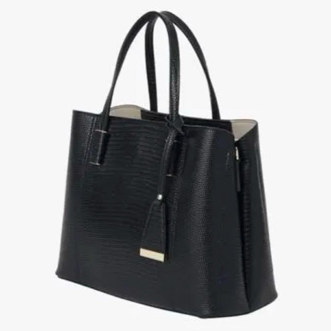 新品未使用】リザードカタオシゴウヒスムース ハンドバッグ 黒