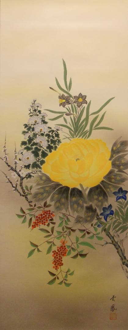 掛け軸 河田雲鳳 『 五帝四季花 』 絹本 希少 軸装 茶道具 掛軸 美品 です 2026年最新】河田 雲鳳の人気アイテム - メルカリ