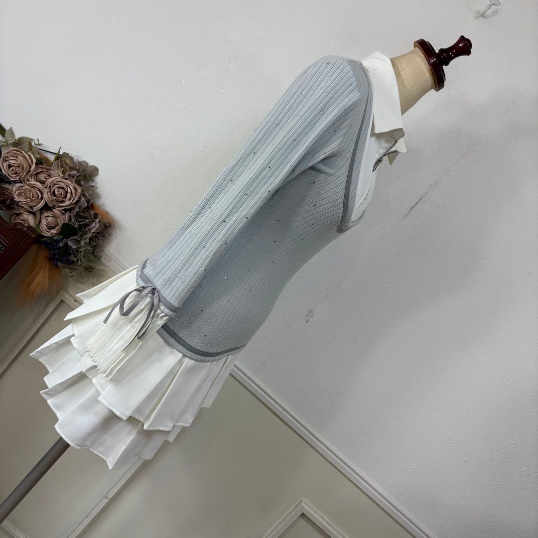 20 美品 RANDY プリーツ ワンピース 骨格ウェーブ 参戦服