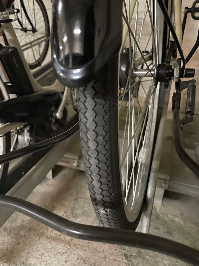 直接手渡しのみ対応】シティサイクル ベージュ(サイモト自転車)