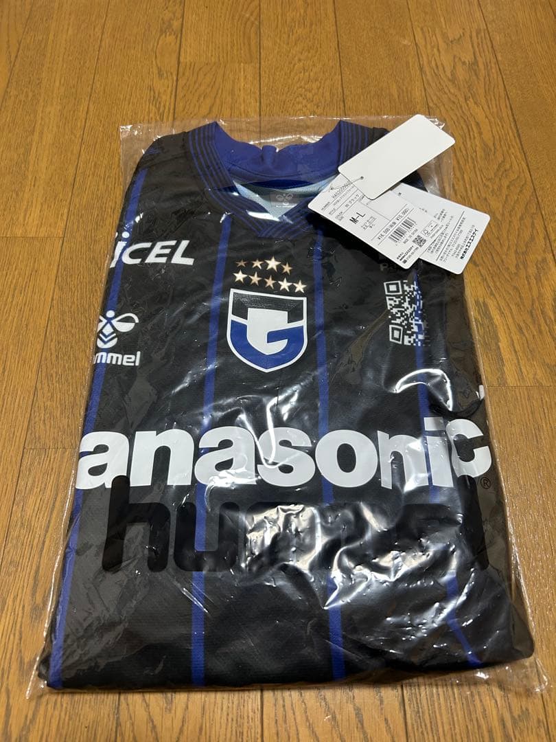 ガンバ大阪2024 レプリカ長袖ユニフォー　hummel M-L タグ付き hummel ガンバ大阪 2024 ユニフォーム ホーム 長袖 レプリカ