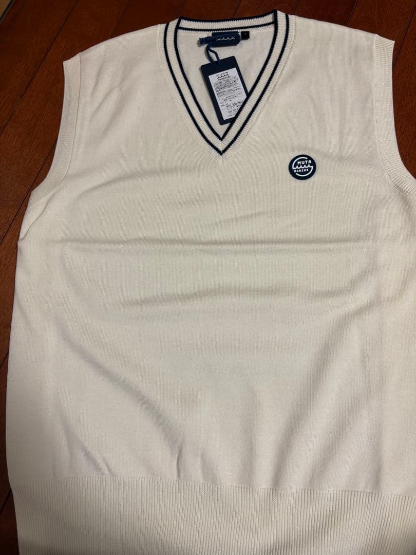 muta MUTA MARINE Vネックベスト サイズ7 ホワイト marin ムータマリン