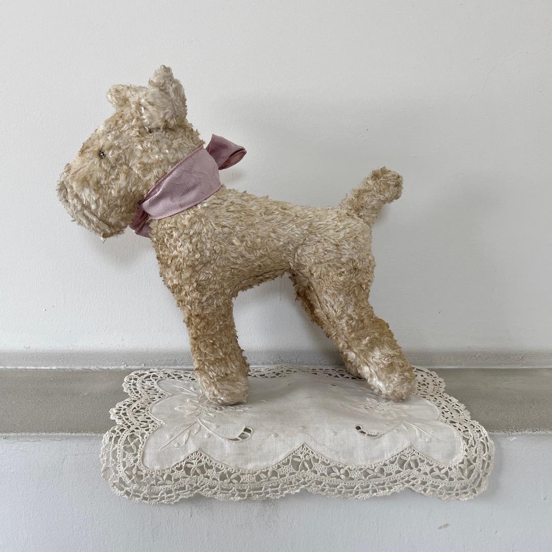 アンティーク ぬいぐるみ 犬 テリア 人形 ヨーロッパ ヴィンテージ