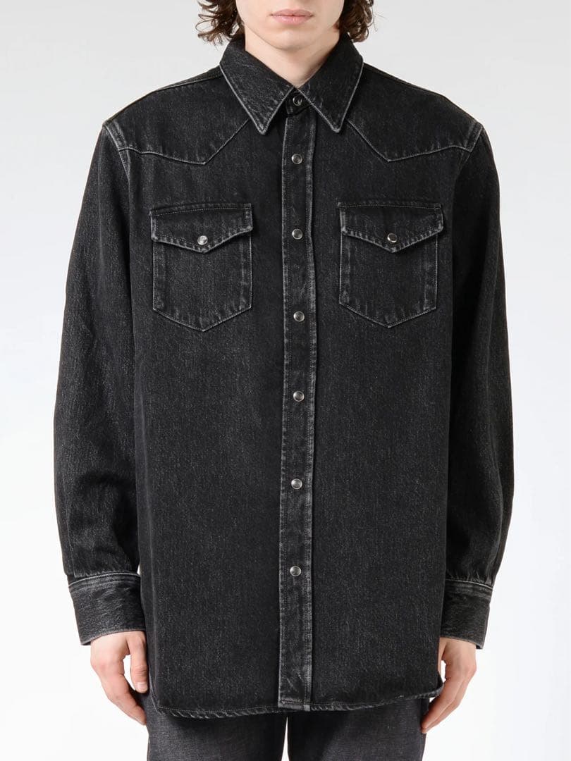 美品　acne studios ウエスタンシャツ　デニムシャツ　size44 デニム ウエスタンシャツ