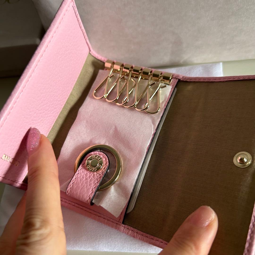 JIMMY CHOO ピンク スタッズ キーケース 正規品 新品 可愛い 未使用