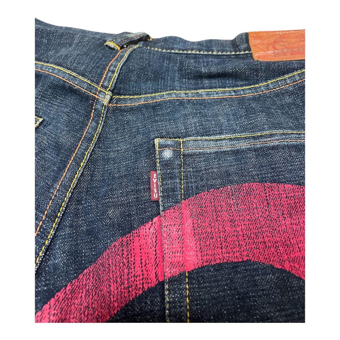 3日まで】美品 ビッグカモメ EVISU エヴィスNo.2 朱耳 大黒 EVISU