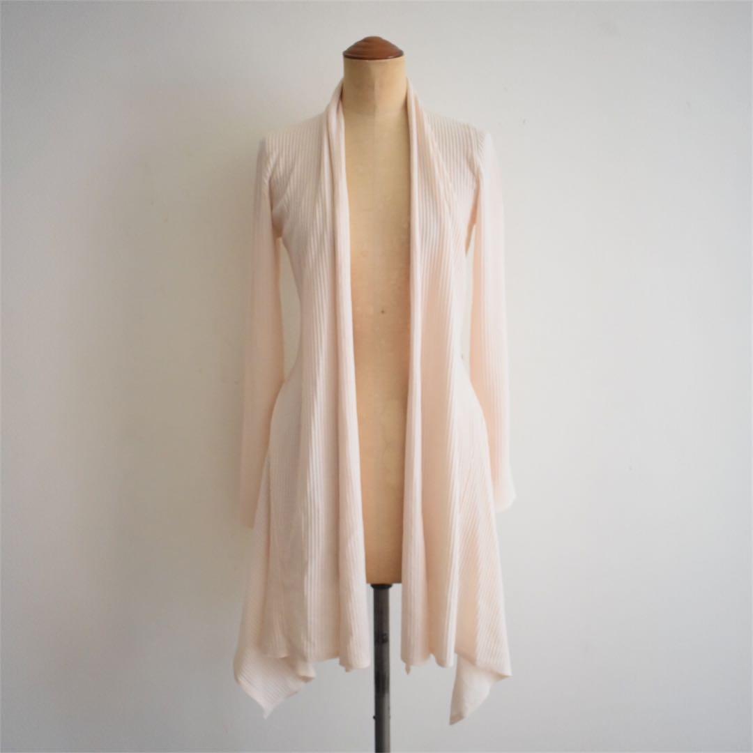 上海灘 メリノウール ドレープニットワンピース カーディガンXS