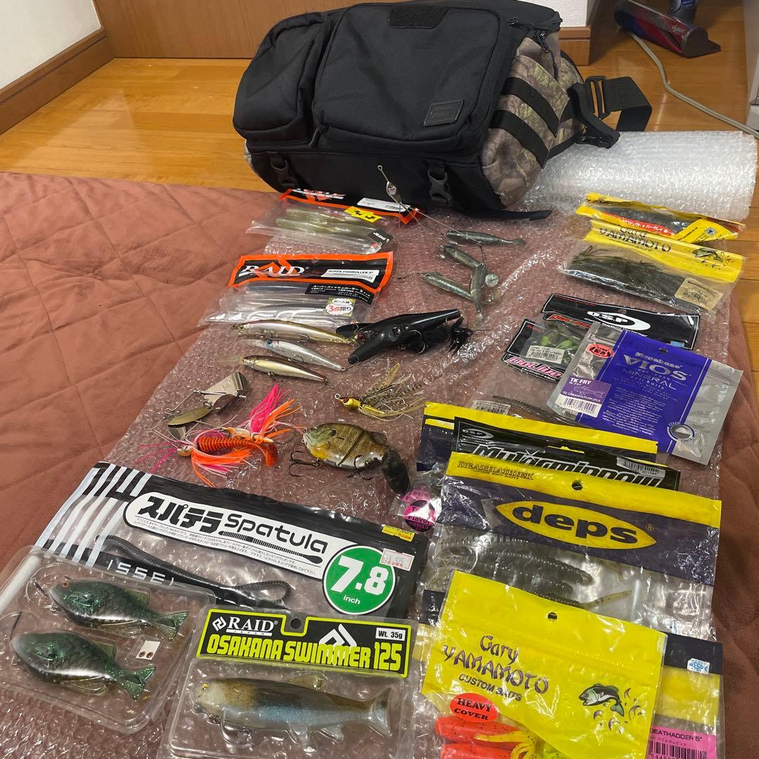 ★超お買い得★ バス釣り引退セット　ダイワバック付き　レイドジャパン ☆超お買い得☆ バス釣り引退セット ダイワバック付き レイドジャパン