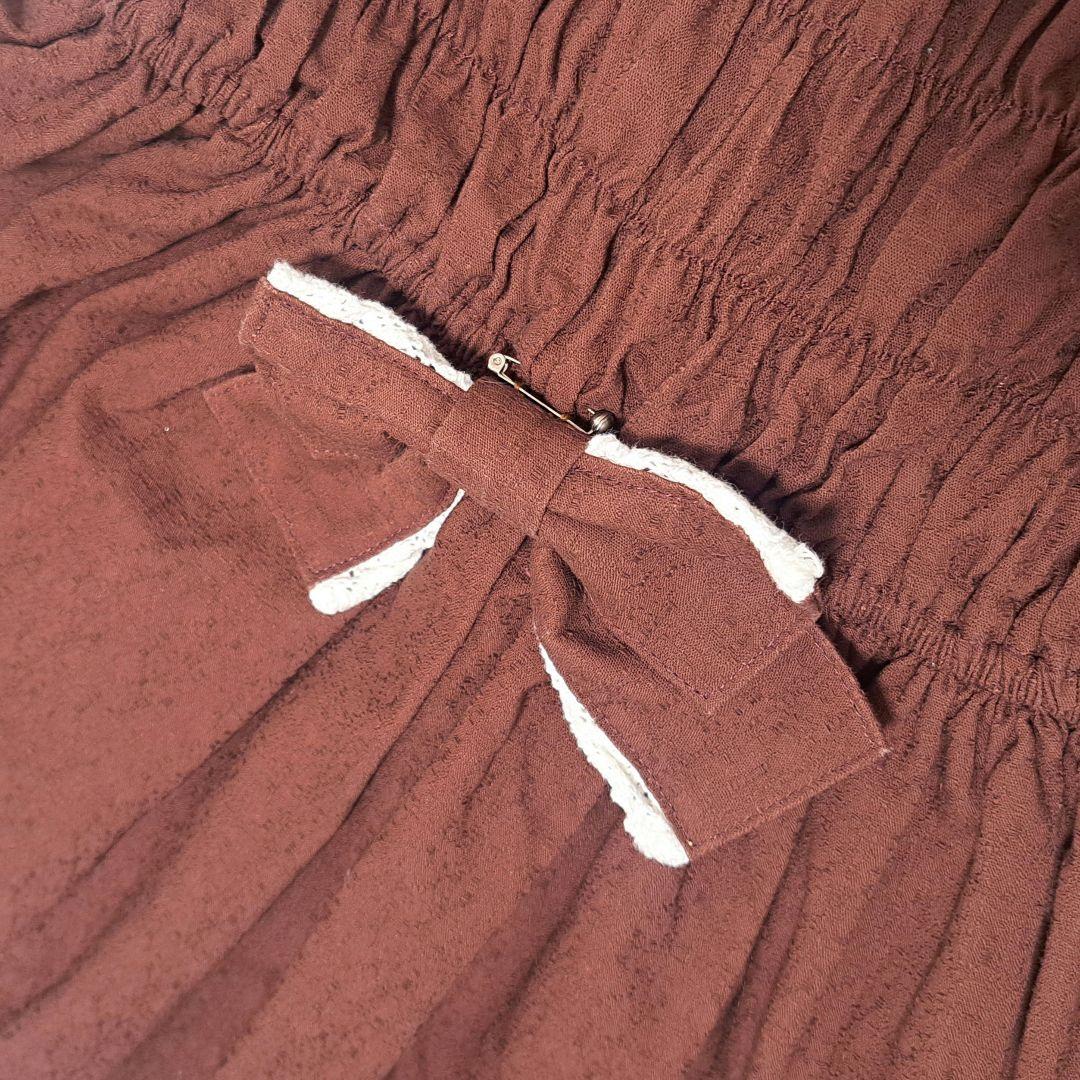 シャーリングプリンセスジャンパースカート ブラウン 茶色 BABY