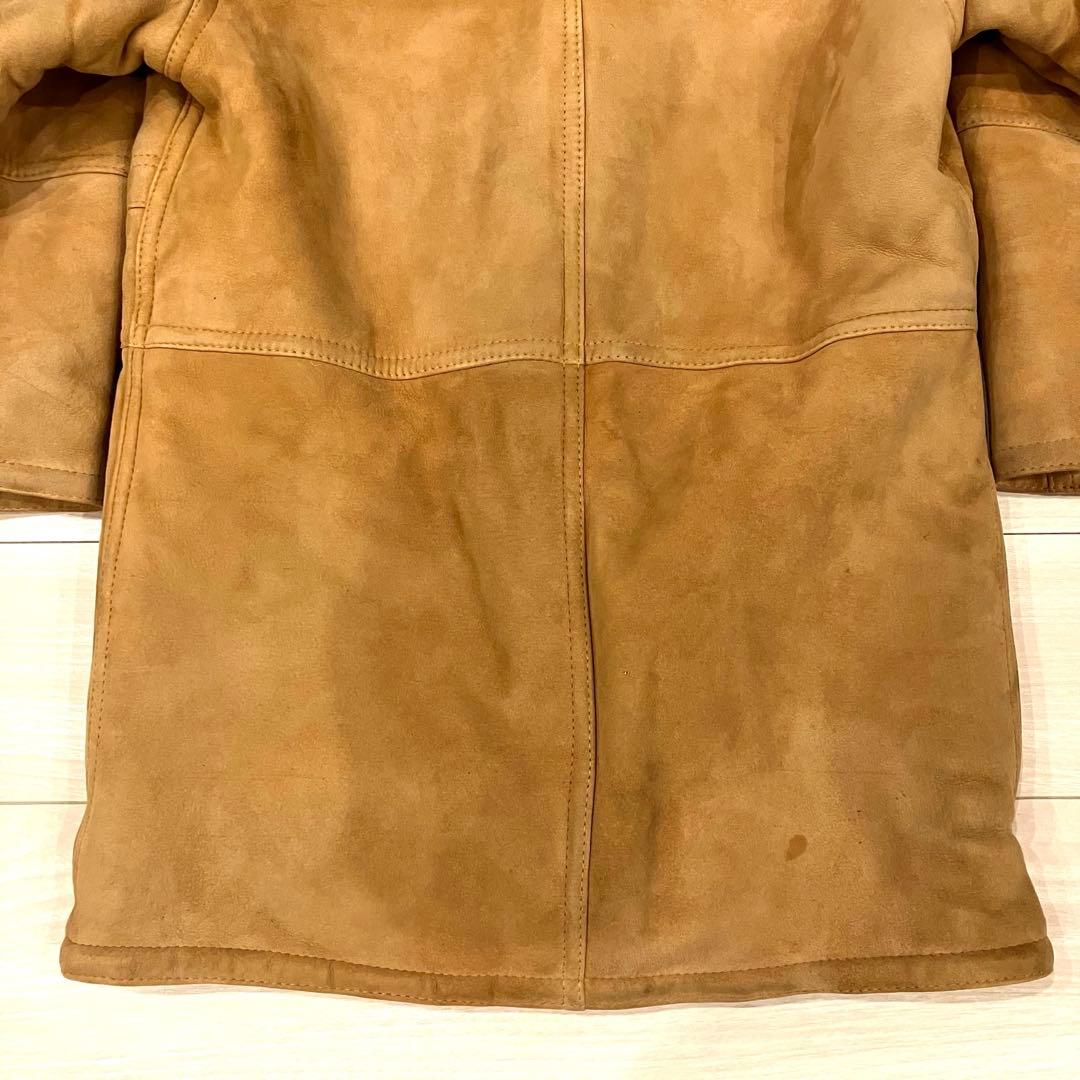 極美品✨高級 リアルムートン ダッフルコート 本革 M ベージュ