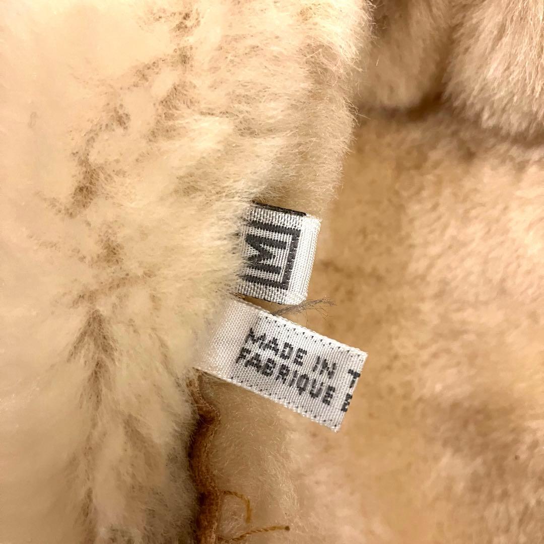 極美品✨高級 リアルムートン ダッフルコート 本革 M ベージュ