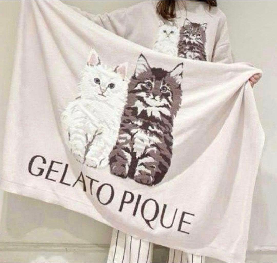 ジェラートピケ ツインキャットジャガードブランケット ツインズキャット ジャガード ブランケット ネイビー｜ジェラートピケ