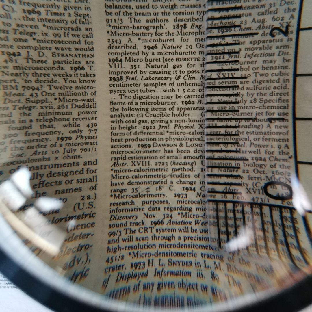 縮刷版 OED オックスフォード英語辞典 1巻本 拡大鏡・ユーザーガイド