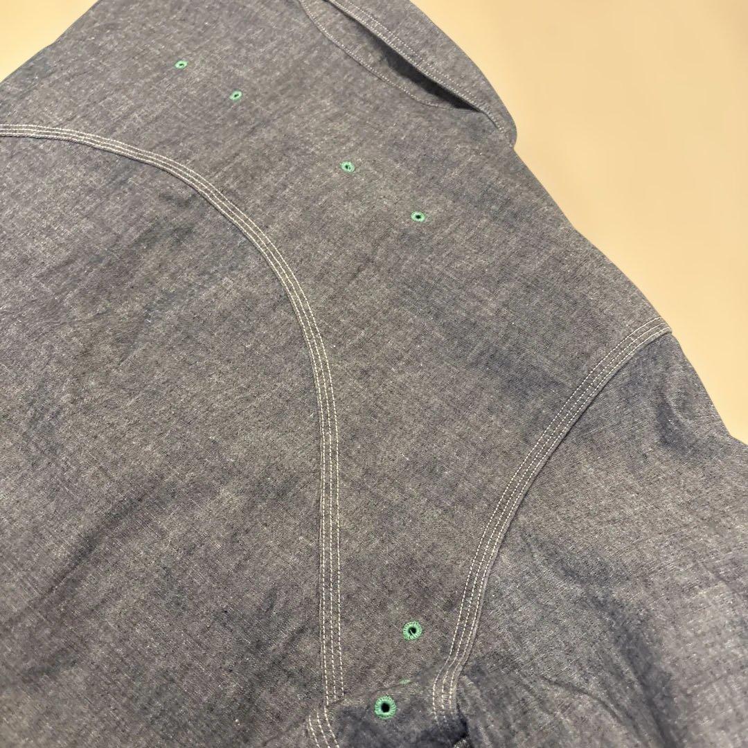 ナイジェルケーボン デニムブルー 長袖シャツ 50 メディカルシャツ