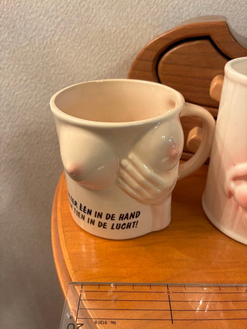 ビンテージ50s ピンナップ　マグカップ　ヌード　セクシー　グラビア　レトロ