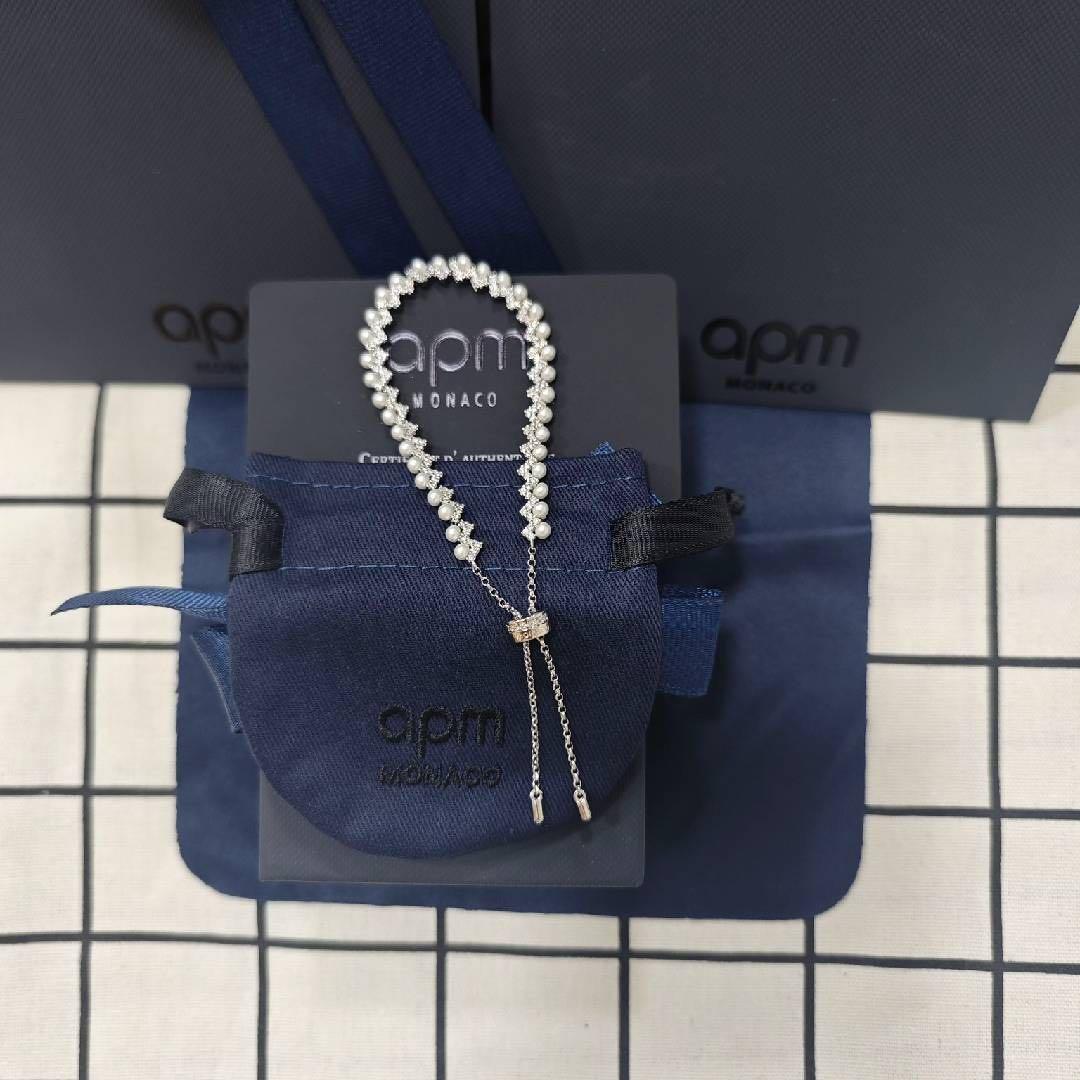 APM Monaco 925. シルバーパール エレガントブレスレット 最