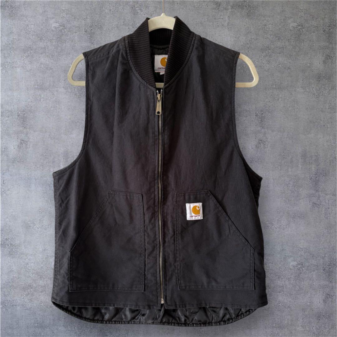 Carhartt ブラック ダックベスト - メルカリ