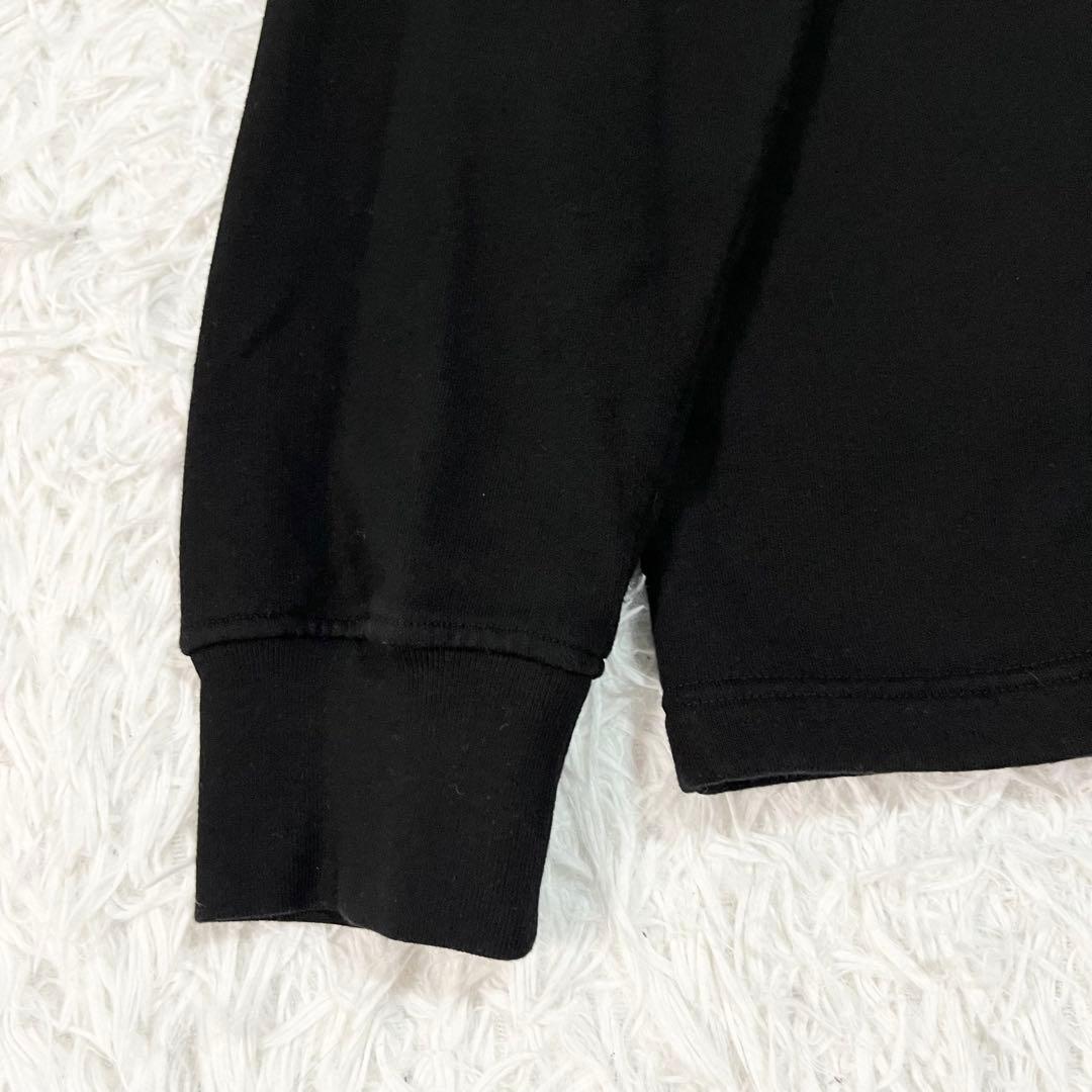 美品 ピレネックス スウェット ハーフジップ 裏起毛 ワッペン 黒 L