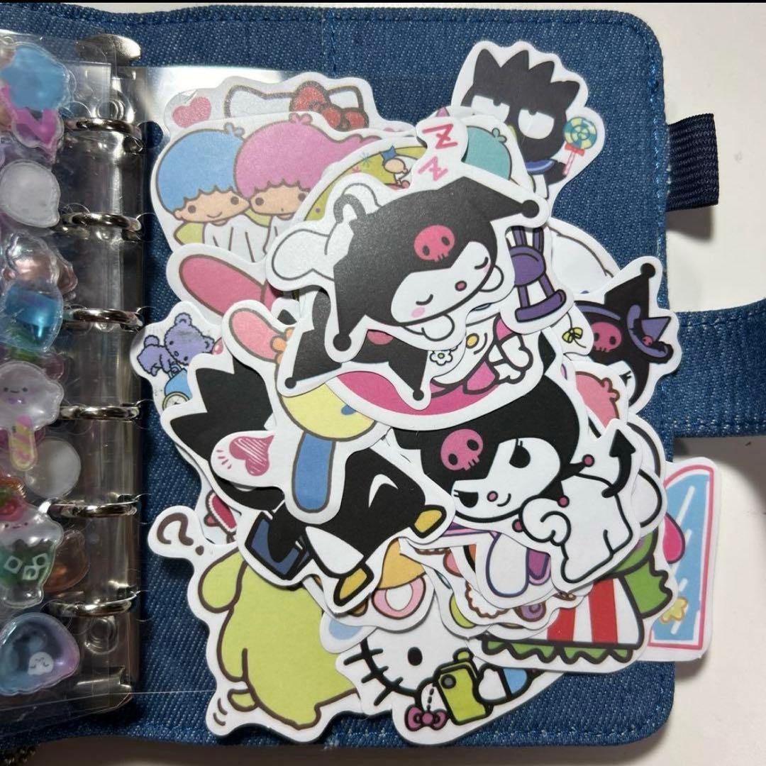 あのちゃん風シール帳 デニム ボンボンドロップ 透明 リフィル