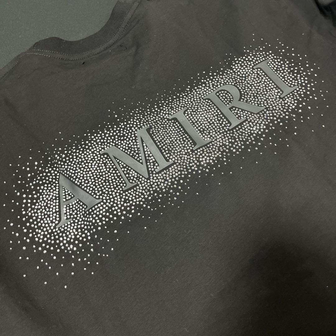 AMIRI アミリ ロゴ キラキラ ラインストーン Tシャツ - メルカリ