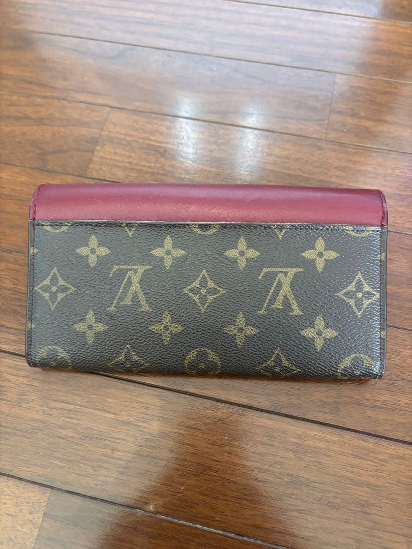 Louis Vuitton 長財布 ブラウン/バーガンディ