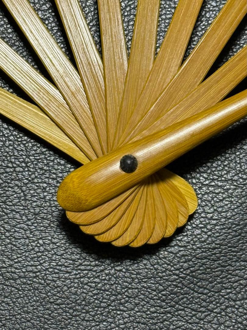 扇子　33.5cm 十松屋福井扇舗　金　観世水　紅白梅　仕舞扇　能楽　着物