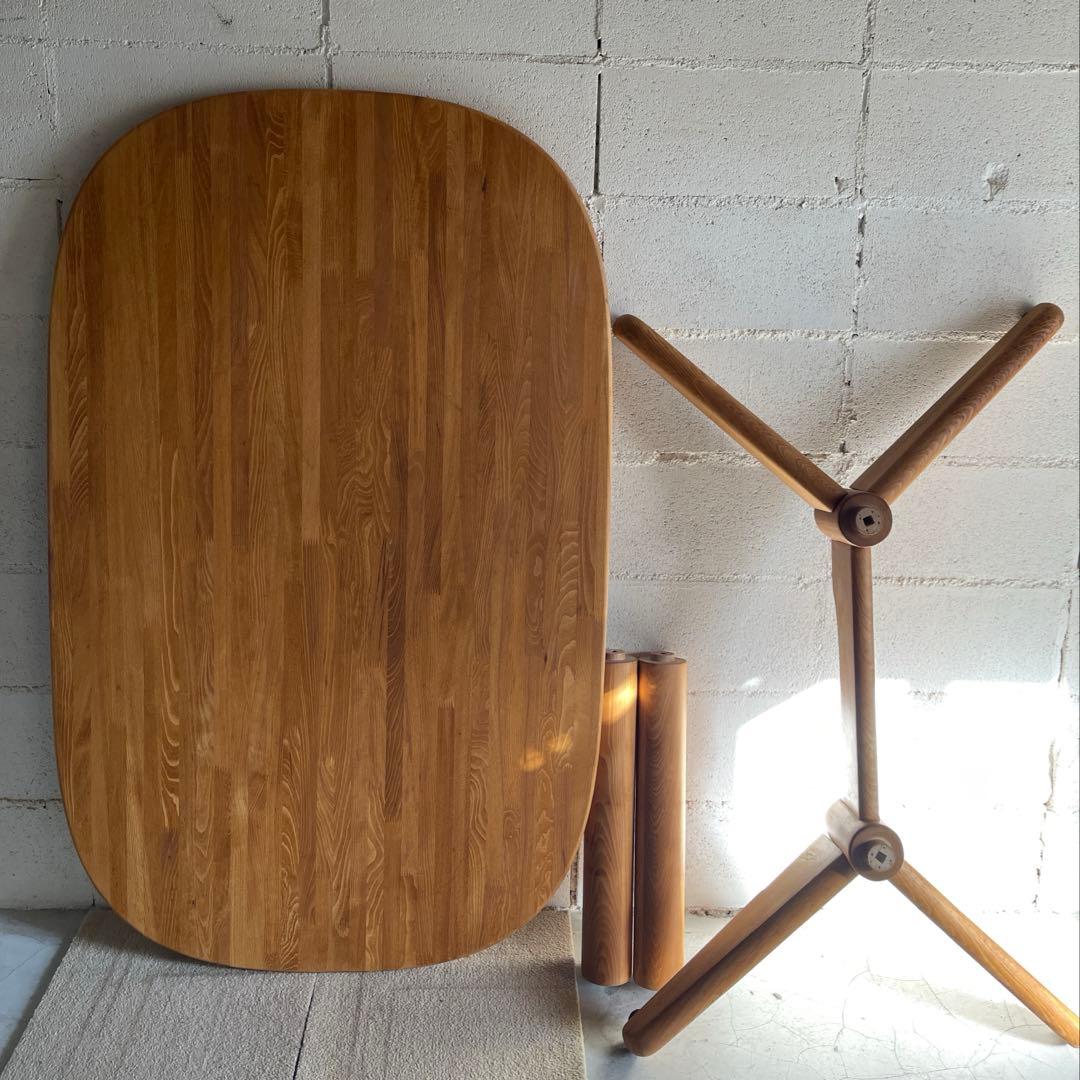 飛騨産業 オールドキツツキマーク ダイニングテーブル オーク材無垢