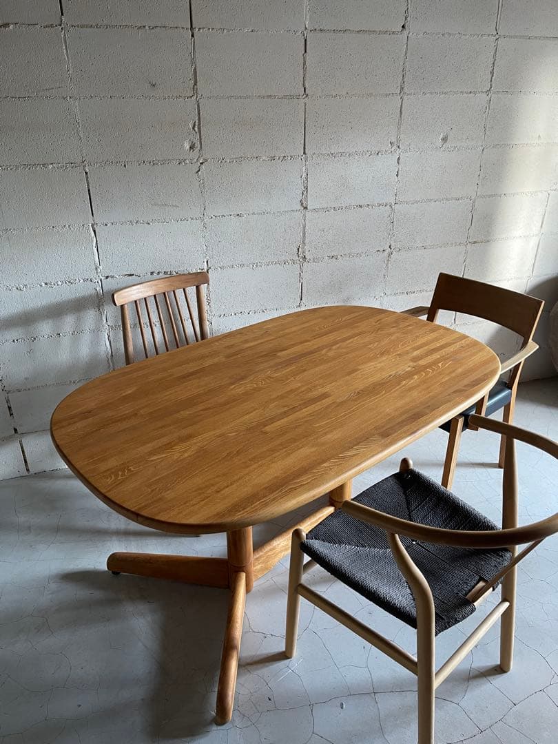 飛騨産業 オールドキツツキマーク ダイニングテーブル オーク材無垢