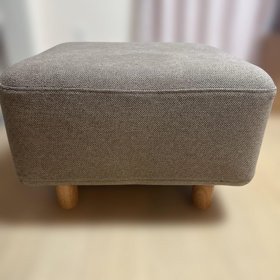 無印 オットマン本体木製脚付き 脚付スツール オレンジ | 無印良品