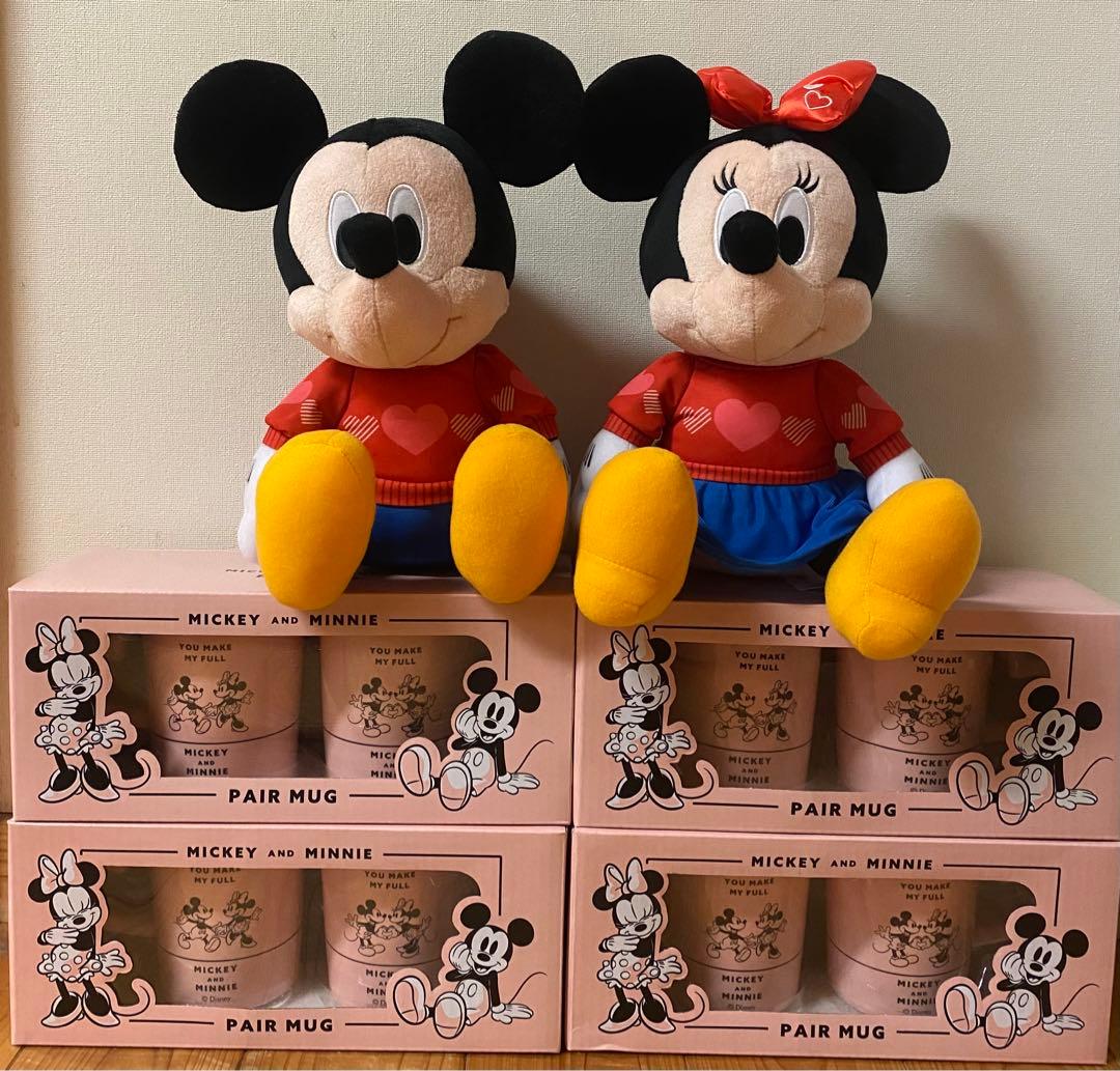 ディズニーハートペアマグカップ ミッキー&ミニーぬいぐるみ