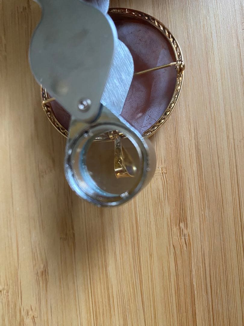 K18枠❤️カメオブローチ 十二星座 ヴィンテージ 一点物 貴金属