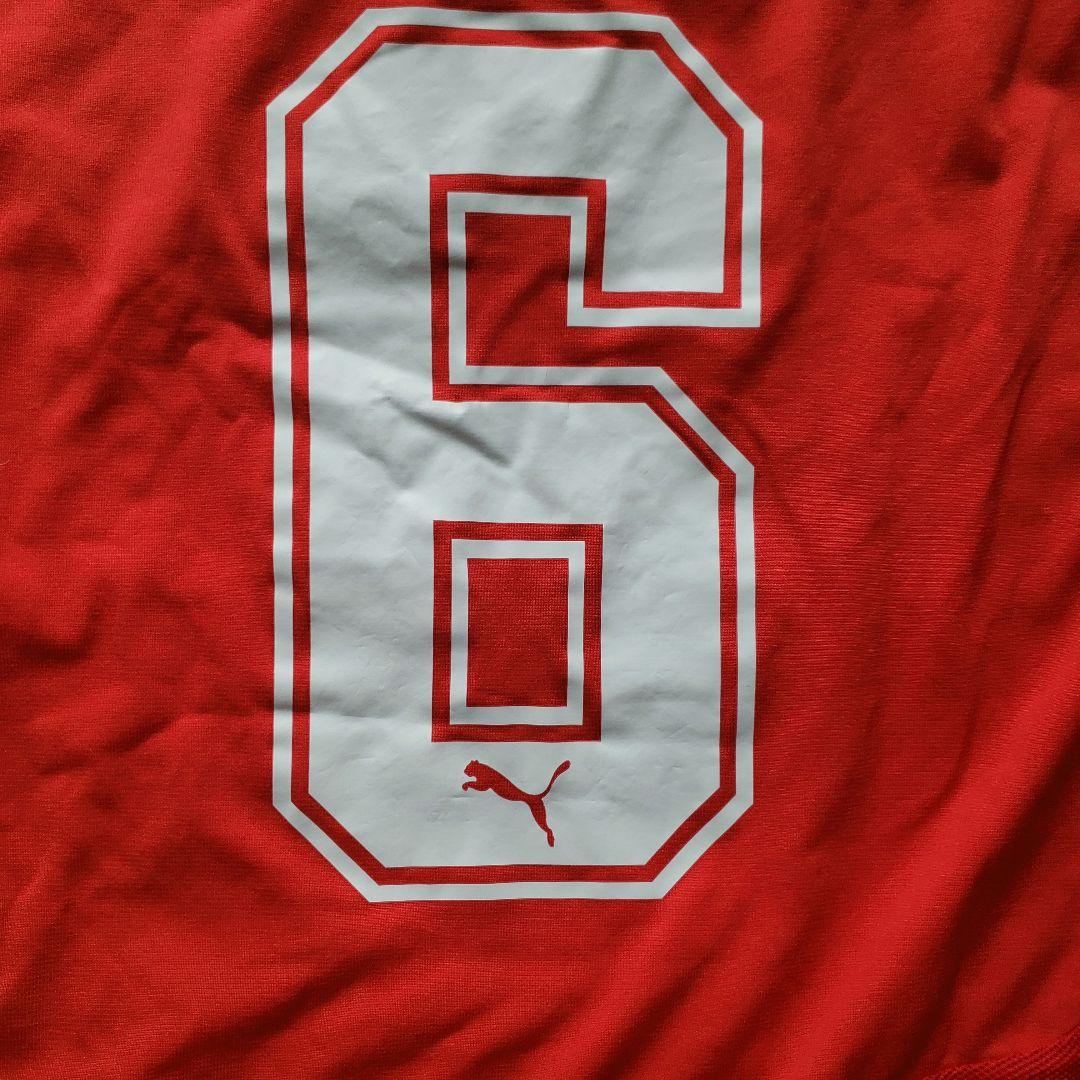 浦和南高校サッカー部 プリント&刺繍 日本製 PUMA 一部メッシュ 背番号