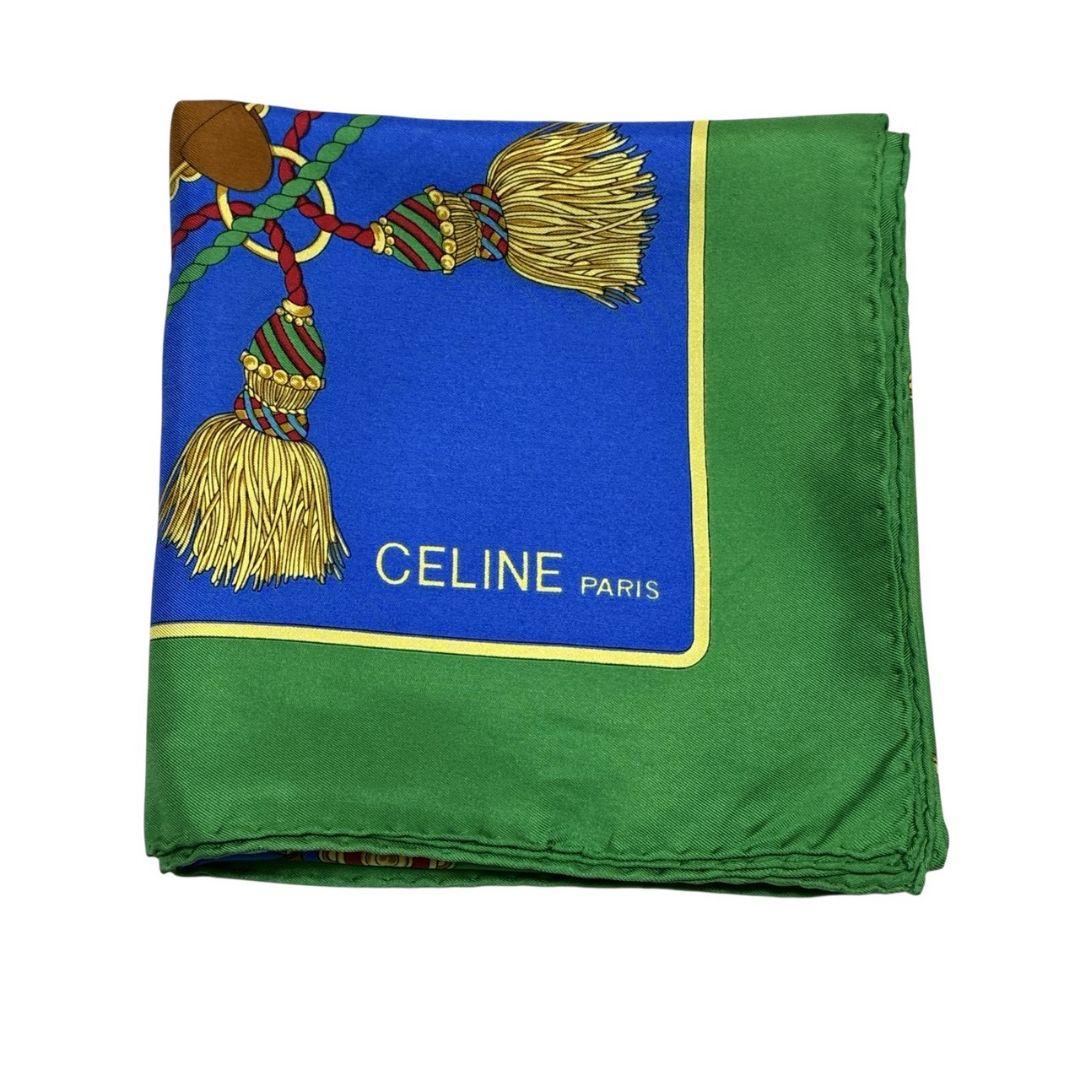 極美品☆CELINE セリーヌ シルク 馬車柄 イタリア 大判スカーフ