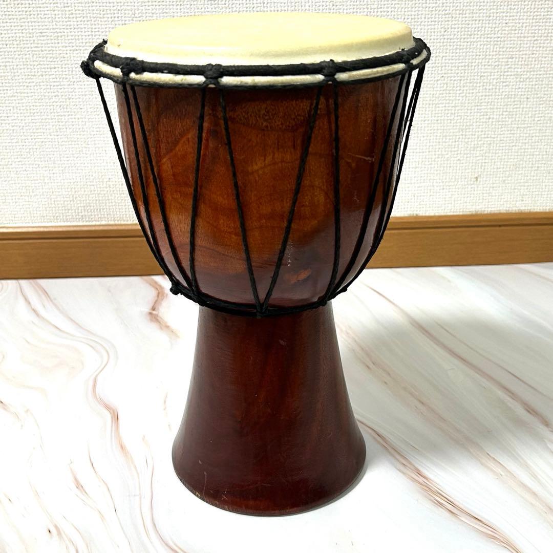 【美品】ジャンベ 17.5cm×31cm 1.27kg★ジェンベ　太鼓★民族楽器