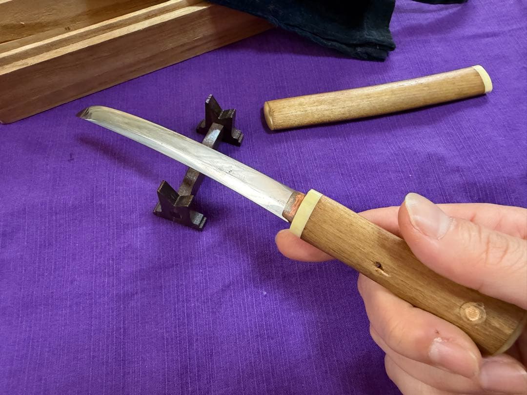 日本刀 合口小刀 短刀 極小（脇差刀装具鍔鐔拵目貫小柄縁頭