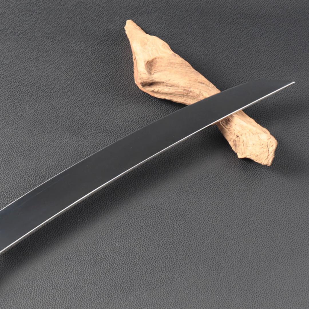 10968鬼反り先丸包丁尺二鏡面仕上げ刺身包丁 刃は究極の切れ味黒檀黒