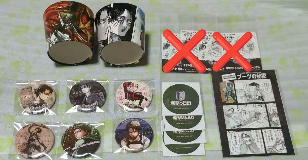 進撃の巨人　日田セット 進撃の日田公式スポットをモチーフにした、A4クリアファイルが全6種